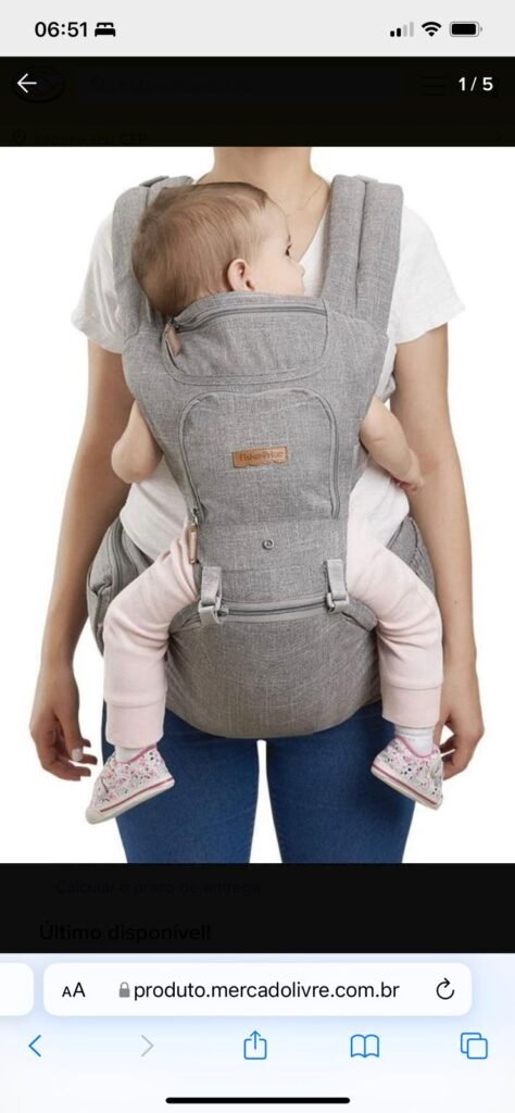 CANGURU ERGONÔMICO CINZA