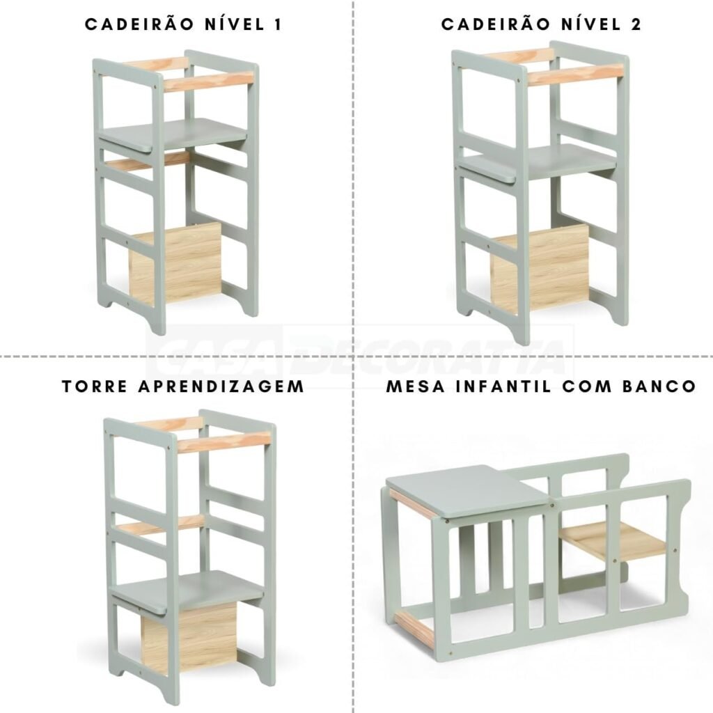Torre De Aprendizagem Montessori 4 Em 1